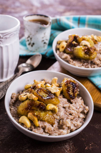 istock Rice porridge with banana 651342808