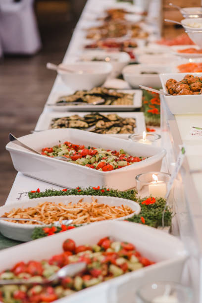 istock Catering Food Wedding Event Table 651345496