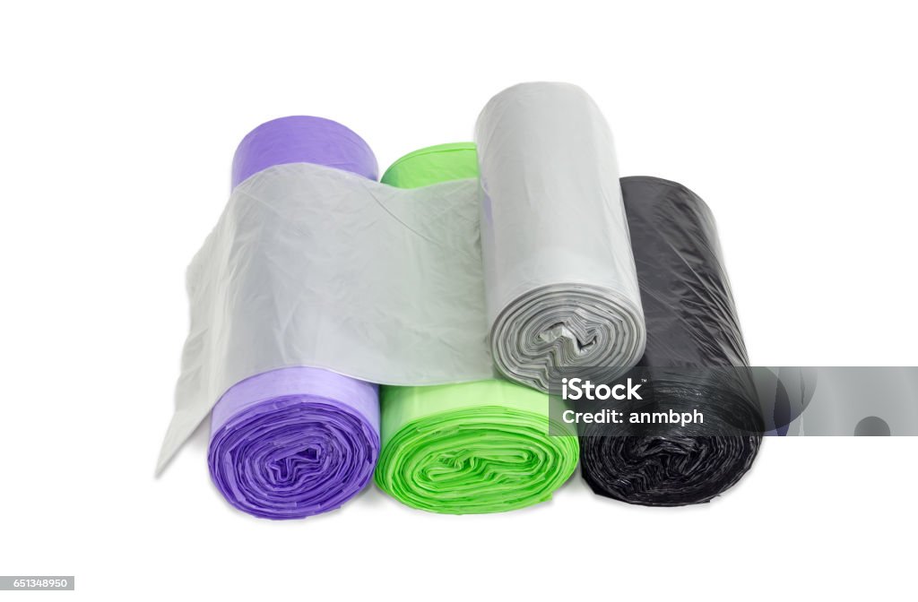 Plastic Garbage Bags In Rolls Of Different Sizes And Colors Stock Photo -  Download Image Now - iStock
