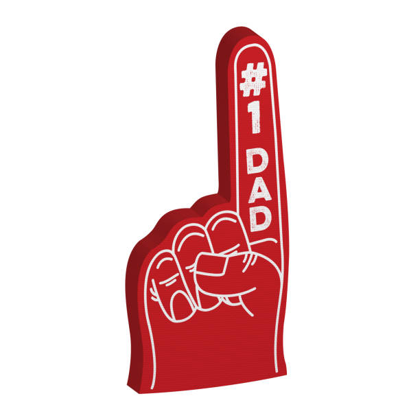 istock Number one dad fan glove 651357164