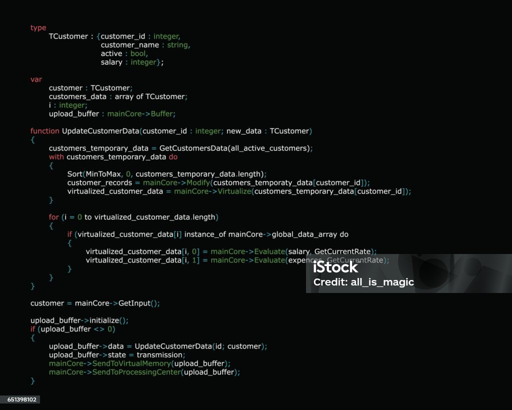 Abstract Background With Program Code Stock Illustration - Download ...