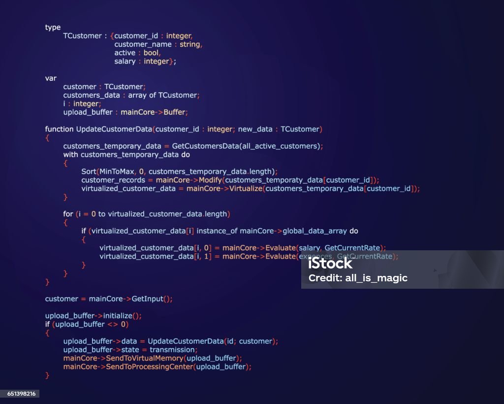 Abstract Background With Program Code Stock Illustration - Download ...