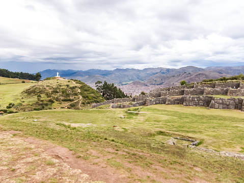 Sacsayhuaman Ruins,Cuzco, Peru. Fortress Sacsayhuaman - the last stronghold of the Incas in the north of Cusco.