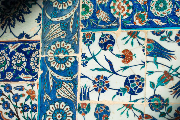 istock Ancient Ottoman time Handmade Turkish Tiles 651438902