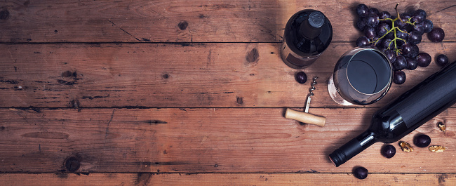 Wine header image with copy space