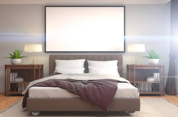 istock mock up poster frame in interior background. 3D Illustration 651462804