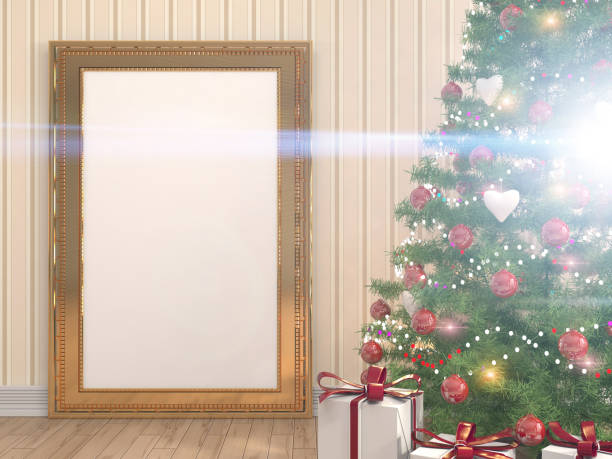 istock Christmas tree with decorations in the living room. 3d illustration 651477160