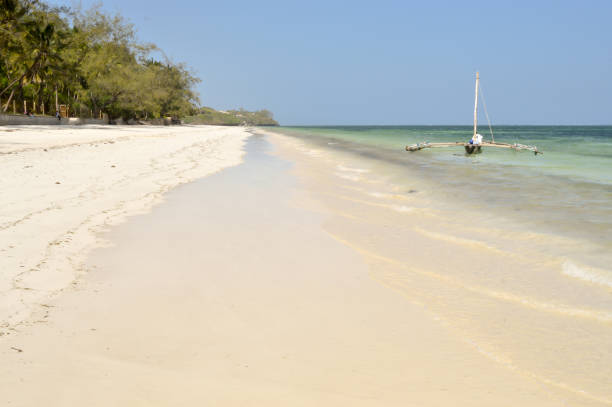 Bamburi sandy beach stock photo