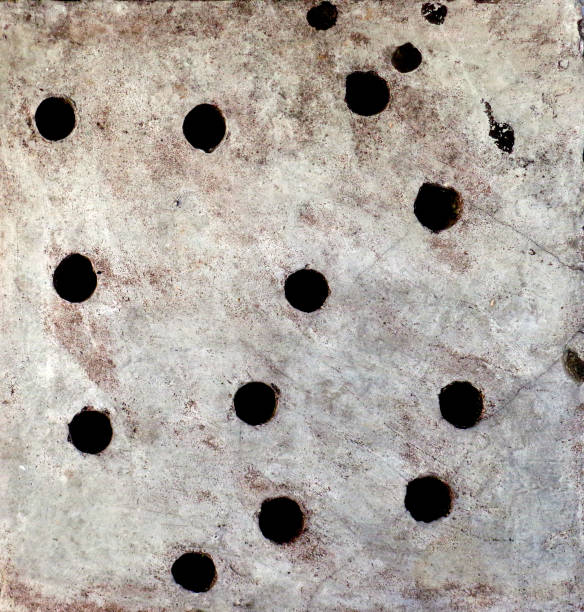 istock Square Manhole Cover with Round Holes 651492766