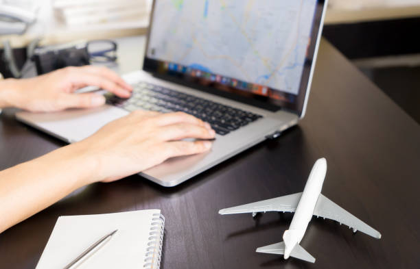 istock Traveler is using Internet GPS map to plan is vacation trip 651496408