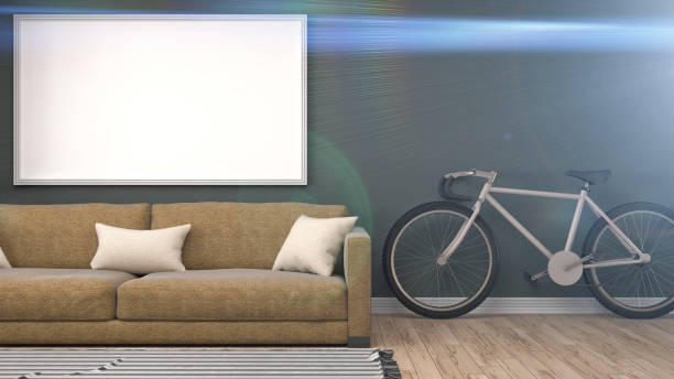 istock mock up poster frame in interior background. 3D Illustration 651527398