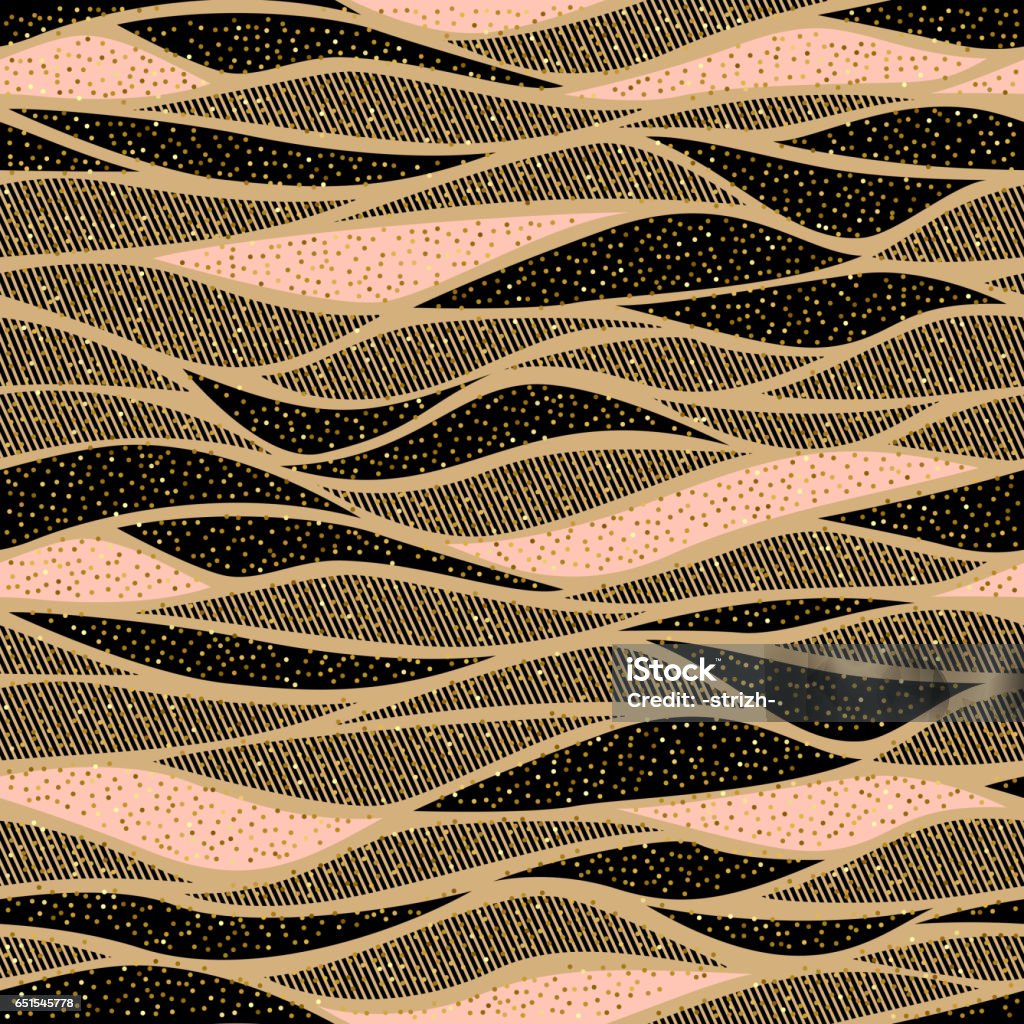 Wave Textile Pattern Seamless Vector Wave Pattern For Textile And Decoration Stock ...