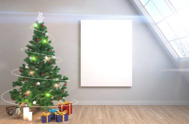 istock Christmas tree with decorations in the living room. 3d illustration 651546968