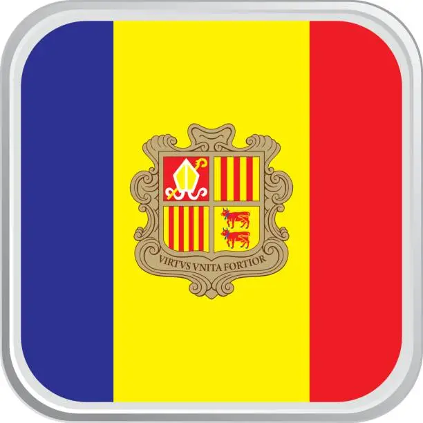 Vector illustration of Flag Andorra