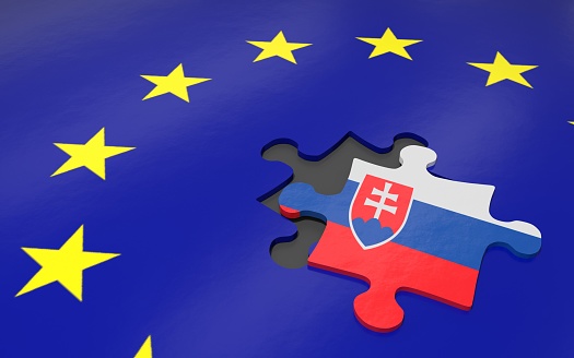 3d illustration. Puzzle piece with Slovakia flag.