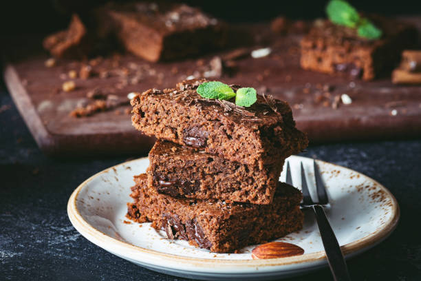 istock Chocolate brownies on a plate 651595052