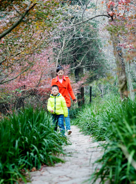 istock Mother and son walking together 651607132