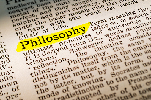 Filosofía - definición del diccionario destacado photo