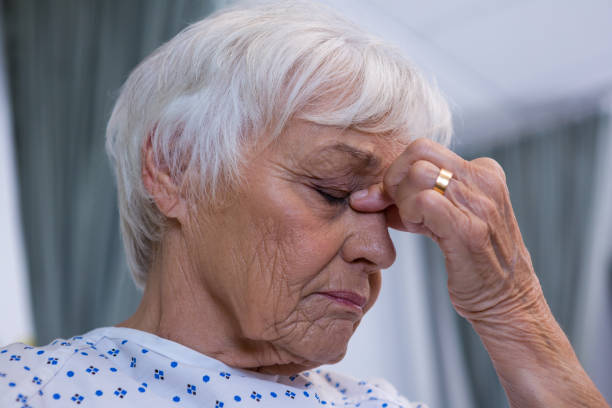 istock Tensed senior patient at hospital 651646090