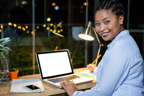 istock Businesswoman working on laptop 651661954