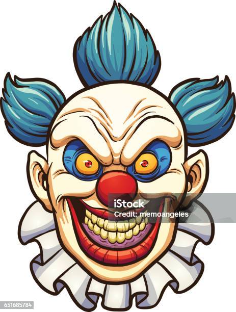 Evil Clown Stock Illustration - Download Image Now - Cartoon, Characters,  Clown - iStock