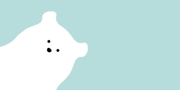 vektor flache eisbär illustration tier hintergrund. - eisbär stock-grafiken, -clipart, -cartoons und -symbole