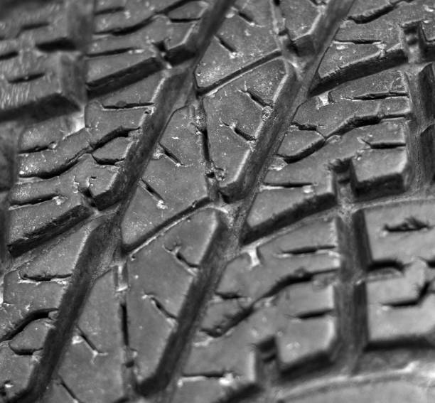 istock Close up of old car tire texture background 651745842