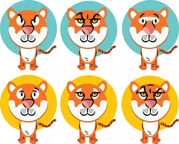 Vector illustration of Tigers