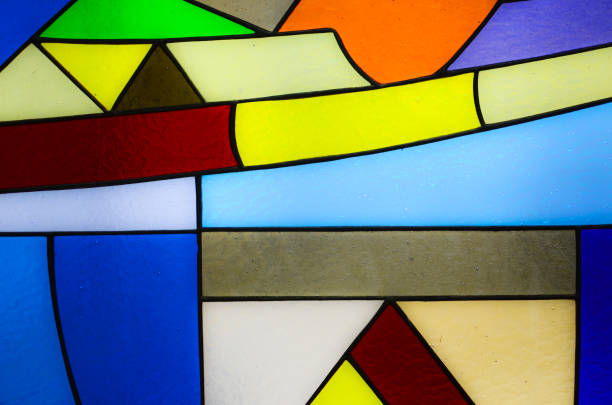 istock Church window and colorful mosaic 651754430
