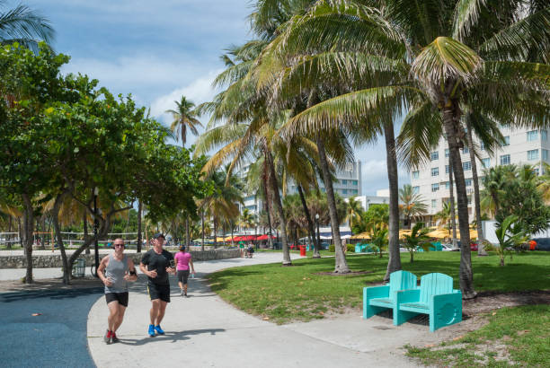 Lummus park, Miami South Beach stock photo