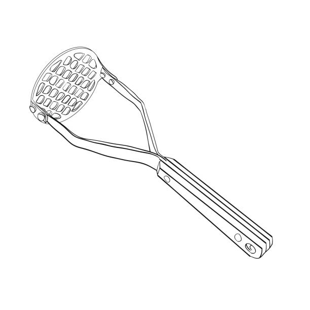 Isolated Cartoon Potato Masher Illustration of Isolated Cartoon Potato Masher. Vector EPS 8. clip art of a potato masher stock illustrations