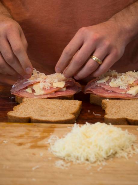 Croque Monsieur French Ham and Cheese Sandwich