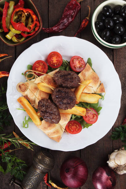 istock Kofta kebab, minced meat skewer 651807940
