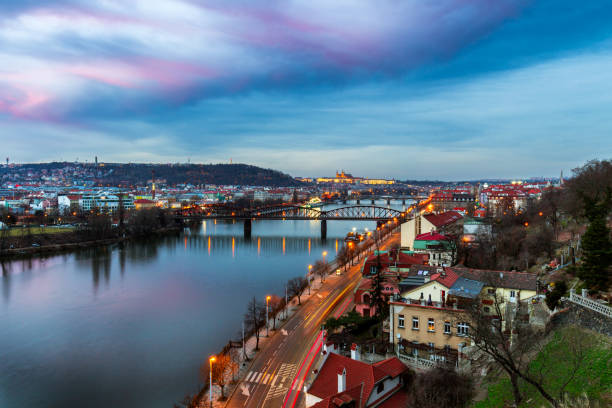 istock Prague panorama in the evening, view from Vysehrad 651851966