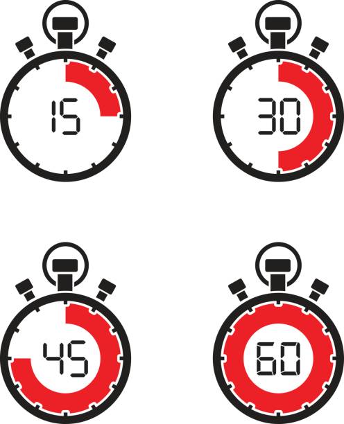 ilustrações, clipart, desenhos animados e ícones de conjunto de temporizador cronômetro - group of objects set symbol computer icon