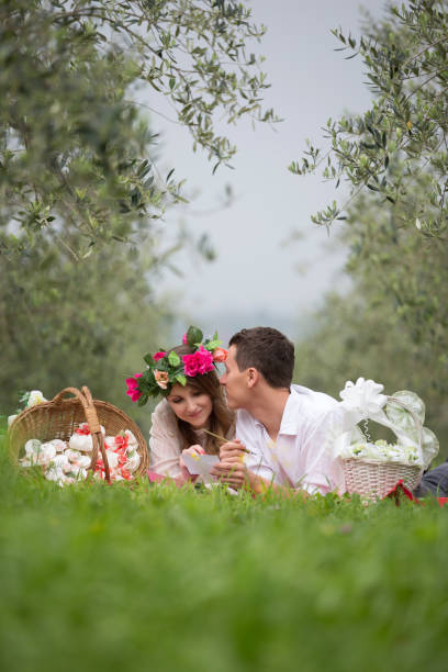 young couple in love during wedding preparation - wedding anticipation togetherness wedding ring imagens e fotografias de stock