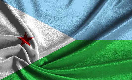 Flag of the African country Djibouti