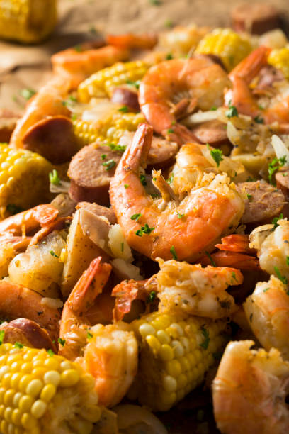 istock Homemade Traditional Cajun Shrimp Boil 652113584