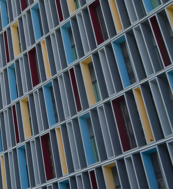 istock Colorful paint at facade of modern  building 652116012