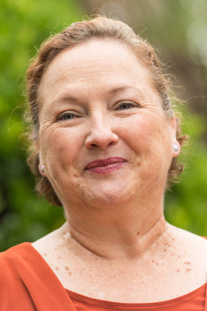 istock Smiling redhead mature woman 652122916