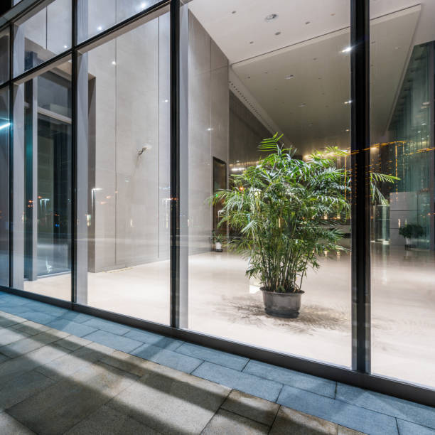 istock glass wall of modern office building 652130716