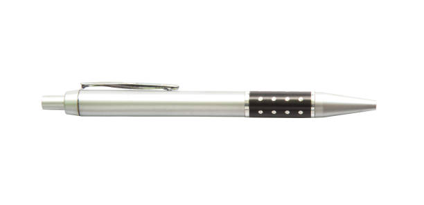 istock Metal pen isolated on white background 652130930