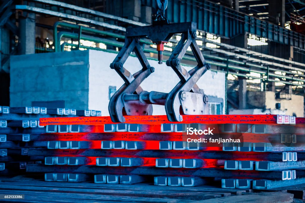 interior view of a steel factory interior view of a steel factory,steel industry in city of China. Steel Mill Stock Photo