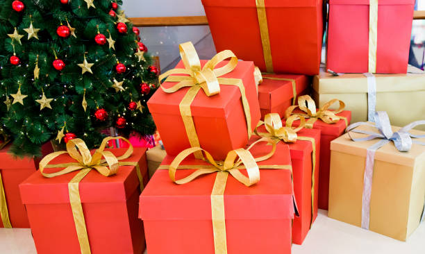 istock Group of presents under Christmas tree 652133418