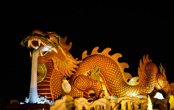 istock Dragon at Suphanburi City Pillar Shrine 652136674