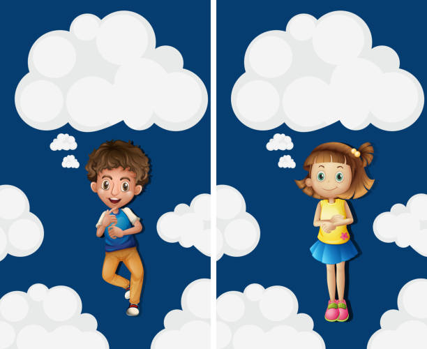 istock Boy and girl flying in the sky 652137652