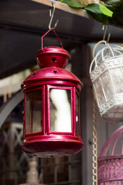 istock Old retro  styled lantern made of metal 652141454