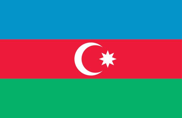 aserbaidschan  - azerbaijan flag stock-grafiken, -clipart, -cartoons und -symbole
