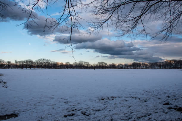 istock Sunset in Snow Covered Marine Park 652151910