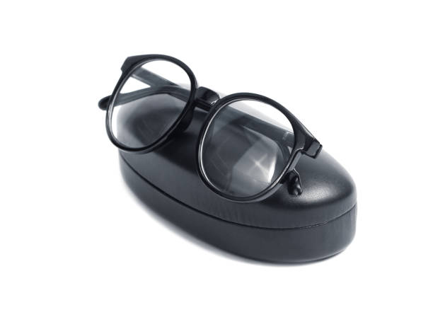istock Glasses and case isolated against a white background 652155040